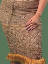 Ажурная юбка крючком с бахромой