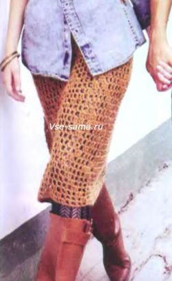 Ажурная юбка крючком, фото