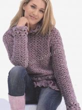 Ажурный пуловер крючком, фото