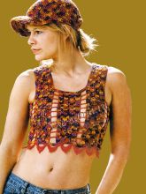 Ажурный топ и кепи, фото