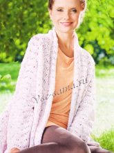 Ажурный жакет в форме прямоугольника