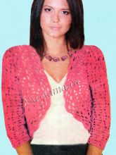 Ажурный жакет крючком