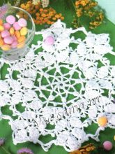 Белая салфетка крючком