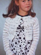 Белое ажурное болеро для девочки