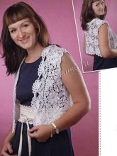 Белое болеро из мотивов, фото