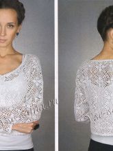 Белое болеро крючком, фото
