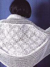 Белый цветочный палантин