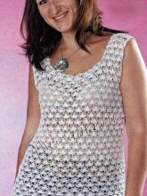 Белый топ с узором «ракушки», фото