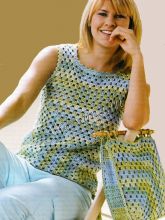 Безрукавка и сумка диагональным узором, фото