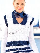 Безрукавка с воротником крючком