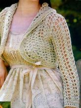 Болеро из хлопчатобумажной пряжи домашнего прядения