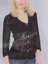 Черный ажурный жакет, фото