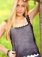 Черный топ крючком