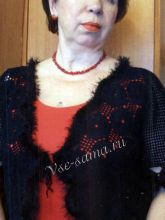 Черный жакет болеро