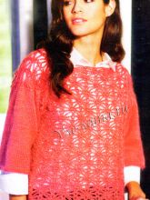 Коралловый пуловер