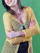 Длинный желтый жакет