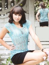 Голубая туника крючком