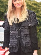 Жакет с цельновязаными рукавами