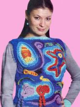 Жилет с морскими мотивами