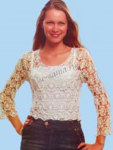 Кофточка из цветочных мотивов