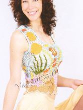 Кофточка крючком Морская композиция