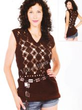 Коричневая туника крючком