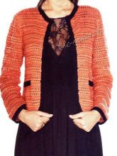 Лаконичный жакет крючком