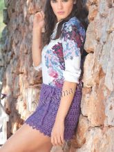 Лиловая юбка крючком