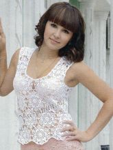 Майка из круглых мотивов крючком