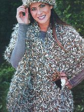 Палантин и шапочка с фантазией