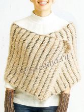 Палантин крючком и митенки спицами