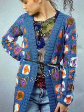 Пальто из цветных квадратов, фото