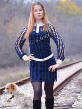 Платье крючком «Школьница», фото
