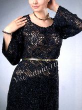 Платье крючком с пайетками