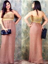 Платье с золотым лифом