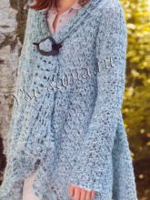 Просторный жакет крючком