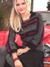 Пуловер с волнистым узором