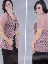 Розовый короткий кардиган, фото