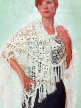 Шаль из отдельных квадратных мотивов