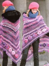 Шаль крючком - секционка