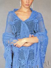 Шаль крючком Незнакомка