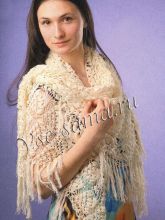 Шаль крючком Виноградные грозди