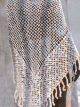 Шаль крючком вертикальные полосы