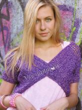 Сиреневое болеро крючком