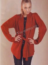 Терракотовый жакет с поясом