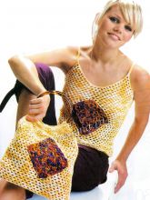 Топ и сумка с ромбовидной вставкой, фото