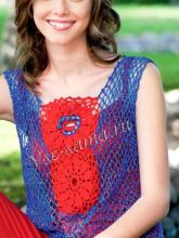 Топ крючком - яркие краски