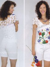 Топ крючком Полевые цветы