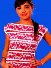 Топ крючком из меланжевой пряжи