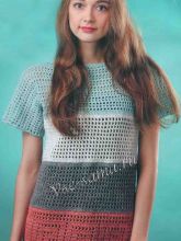 Топ в полоску - Перуанская альпака, фото